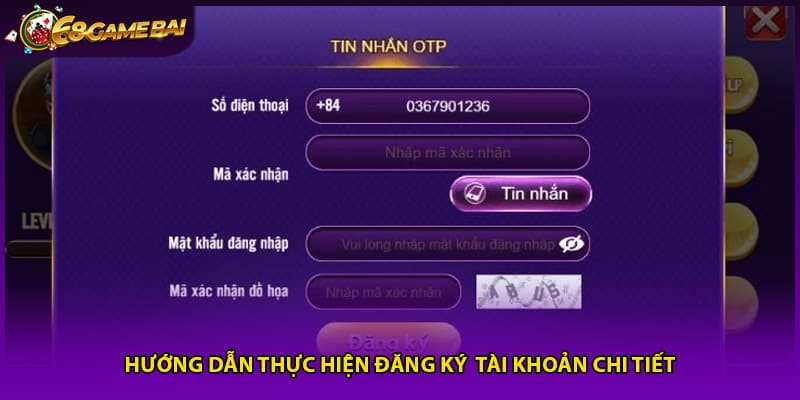 Hướng dẫn thực hiện đăng ký  tài khoản chi tiết